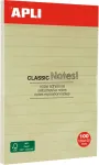 APLI Suureformaadiline m&auml;rkmepaber CLASSIC 100 x 150mm, 100 lehte plokis, jooneline
