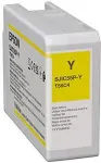 Tooner EPSON SJIC55(Y): INK CARTRIDGE FOR COLORWORKS CW-D6500/D6000 (YELLO