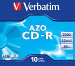 Toorikud VERBATIM AZO Crystal 10x CD-R 700MB