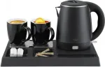 Veekeetja Adler AD 1387 Hotel kettle stainless steel 1 L + tray with cups black