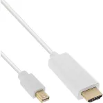 INLINE Mini DisplayPort zu HDMI Konverter Kabel mit Audio weiss 3m