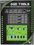 DSDTOOLS 12 TK 1/4", 3/8", 1/2" &Uuml;HENDUSED 10mm JA 13mm L&Uuml;HIKESED JA S&Uuml;GAVAD PEAD DS1317