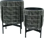 Home4you Lillepott WICKER alusega 30x30xH38cm, hall