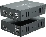 LevelOne HDMI over Cat.5/6 Extender kit 4K. 100m schwarz