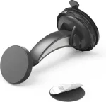 HAMA 00201512 Magnet Car Mobile Phone Holder with Suction Cup, 360 Rotation Universal