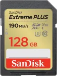 M&auml;lukaart Sandisk EXTREME PLUS 128GB SDXC MEMORY CARD 190MB/S 90MB/S UHS-I CL. 10