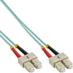 Inline - Patch-Kabel - SC multi-mode (M) - SC multi-mode (M) - 2,0m - Glasfaser - 50/125 Mikrometer - OM3 - halogenfrei - T&uuml;rkis (83502O)