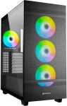 Korpus SHARKOON Technologies Sharkoon Geh&auml;use Rebel C50 RGB ATX 1xGlas schwarz