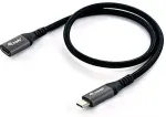 EQUIP Kabel USB-C3.2->C Gen2 Erweiter. St/Bu 1.00m schwarz