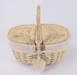 Home4you Piknikukorv WILLI TASSEL 40x32xH17/40cm