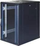TOTEN 19" cabinet , System G, 18U, 600x800, glass front, perforated rear door, 800kg load, black / G6.6818.9801 / 19-G6818GP