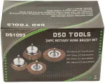 DSDTOOLS 24 tk. harjastega traatharjade komplekt DS1093