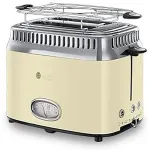 Russell Hobbs Hobbs Retro Vintage Cream Toaster Creme-Edelstahl