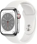 APPLE Nutikell Watch 8 LTE 41mm Steel, silver (MNJ53)