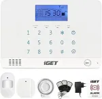 IGET SECURITY M3B - wireless GSM alarm CZ, sends SMS/makes calls, 8 hour backup battery, CZ application