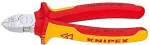 KNIPEX 14 26 160 VDE Abisolier-Seitenschneider mit Facette 160 mm