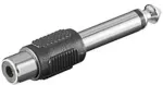 Goobay Adapter Jack 6,35->Cinch blue - Jack 6,35 mm-plug (2-Pin, Mono)