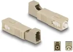 DeLOCK LWL Hybrid Kupplung SC Simplex Stecker zu LC Simplex Buchse beige
