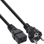 INLINE power cable 16A CEE 7/7 straight / IEC320/C19 2m