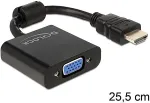 DeLOCK Adapterkabel HDMI-A St > VGA Buchse schwarz