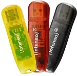 M&auml;lukaart Intenso STICK USB Flash Drive 2.0 32GB Rainbow Line triple Pack