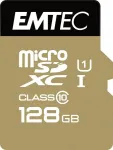 M&auml;lukaart Emtec mSD 128GB UHS-I U1 EliteGold + Adapter