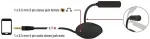 DeLOCK Kondensator Mikrofon Omnidirektional f&uuml;r Smartphone / Tablet mit Schwanenhals 3,5 mm 4 Pin Klinkenstecker + 3,5 mm Klinkenbuchse