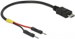 DELOCK USB Stromkabel Micro-B auf 2 x Pfostenstecker einzeln Strom 10 cm (85406)