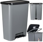 CURVER WASTE BIN WITH PEDAL 50L /DARK GREY/ BLACK