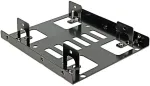 DeLOCK Einbausatz 3,5" f&uuml;r 2x 2,5" HDD/SSDs Metall schwarz