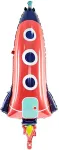 PartyDeco fooliumist &otilde;hupall, 44 x 115 cm, v&auml;rviline / Rakett