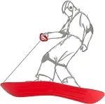 Restart Slideboard SLIDEBOARD with grip 70 x 20.5 cm red
