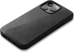 Mujjo Kaitse&uuml;mbris kaarditaskuga Apple iPhone 14 Pro Max, must, naturaalsest nahast,