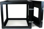 StarTech .com 8HE 55cm tiefes offenes Server-Rack zur Wandbefestigung, mit Scharnier - Schrank - wall mountable - Schwarz - 8U - 55.9 cm (22)