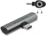 DELOCK Audio Adapter USB Type-C&trade; zu Klinkenbuchse und USB Type-C&trade; PD grau