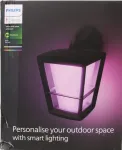 Philips Hue SALE OUT. | WCA Econic Outdoor Wall Lantern | 15 W | 2000-6500 Hue White Colour Ambiance | DAMAGED PACKAGING | 24 month(s)