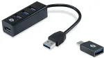Conceptronic 4-Port Hub USB-A3.0/-C Adap.->4xA3.0 o.Netz. sw