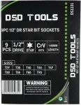 DSDTOOLS 1/2" T&auml;heotsikud 9 tk DS1231