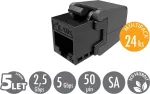Solarix MULTIPACK 24 pcs - self-cutting keystone CAT5E UTP SXKJ-5E-UTP-BK-SA