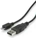ROLINE USB 2.0 Kabel USB A ST - Micro USB B ST schwarz 0,8m