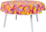 Home4you Laudlina LONETA NEW pitsiga, D170cm, punased lehed, 50% pol&uuml;ester, 50% puuvill, kangas 480