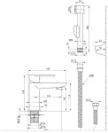 Deante Basin faucet with bidetta shower head