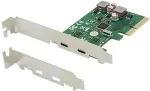 V&otilde;rgukaart CONCEPTRONIC 4xPCIe3.0 Card 2xUSB-C3.2 Gen2/selfpower 10Gbps
