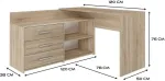 TOP E SHOP Topeshop DANY SONOMA KPL computer desk Oak colour