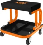 NEO TOOLS Workbench stool on wheels with tool shelf