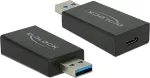 DeLOCK Konverter USB 3.1 Gen 2 Typ-A Stecker > USB Type-C&trade; Buchse Aktiv schwarz