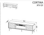 Cama MEBLE Cama EF CORTINA TV cabinet 180x40x60 black