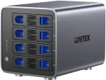 UNITEK Kieszeń Obudowa RAID do dysku SATA 2.5"/3.5" 8 tryb&oacute;w 80TB USB-C
