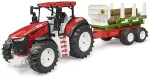 BRUDER ROADMAX tractor with trailer and 3 tree trunks, toy vehicle