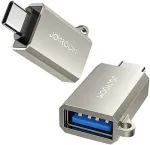 V&otilde;rgukaart Joyroom Adapter, Mees Type-C 3.2 kuni Naine USB koos n&ouml;&ouml;riauguga, Silver (S-H151)